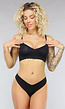Zwarte Kanten Naadloze Bralette met Uitneembare Pads