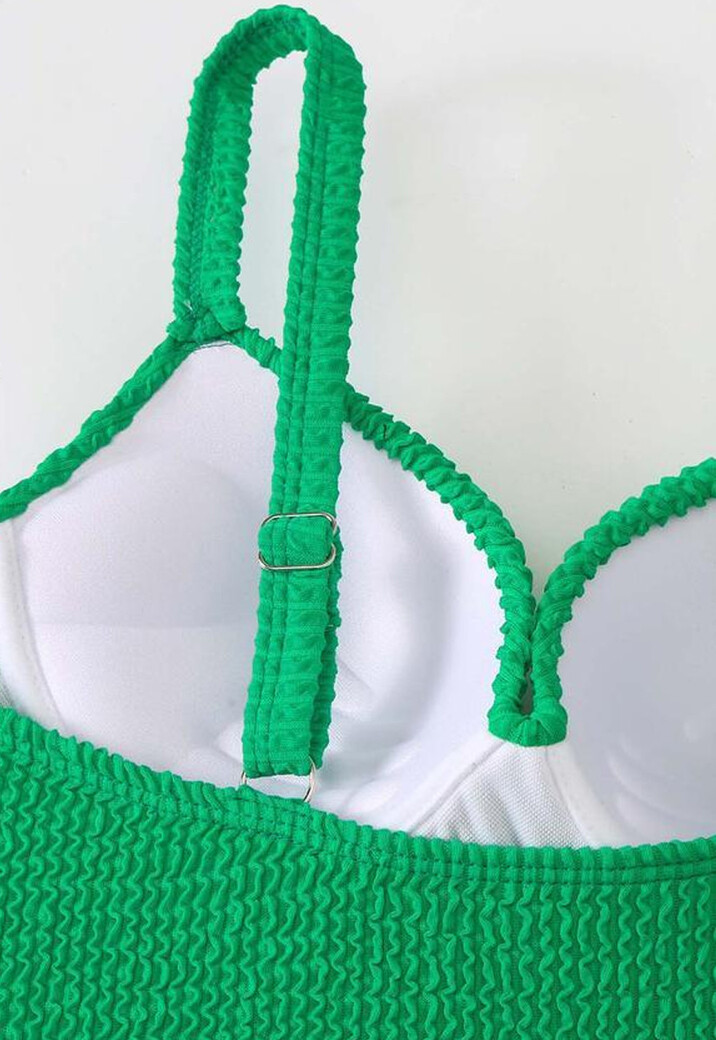 Groen Maximizer Badpak met Wavy Patroon