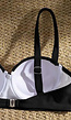 Zwarte Beugel Bikini met Textuur en Push-Up