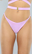 Verstelbaar Lila String Bikini Broekje