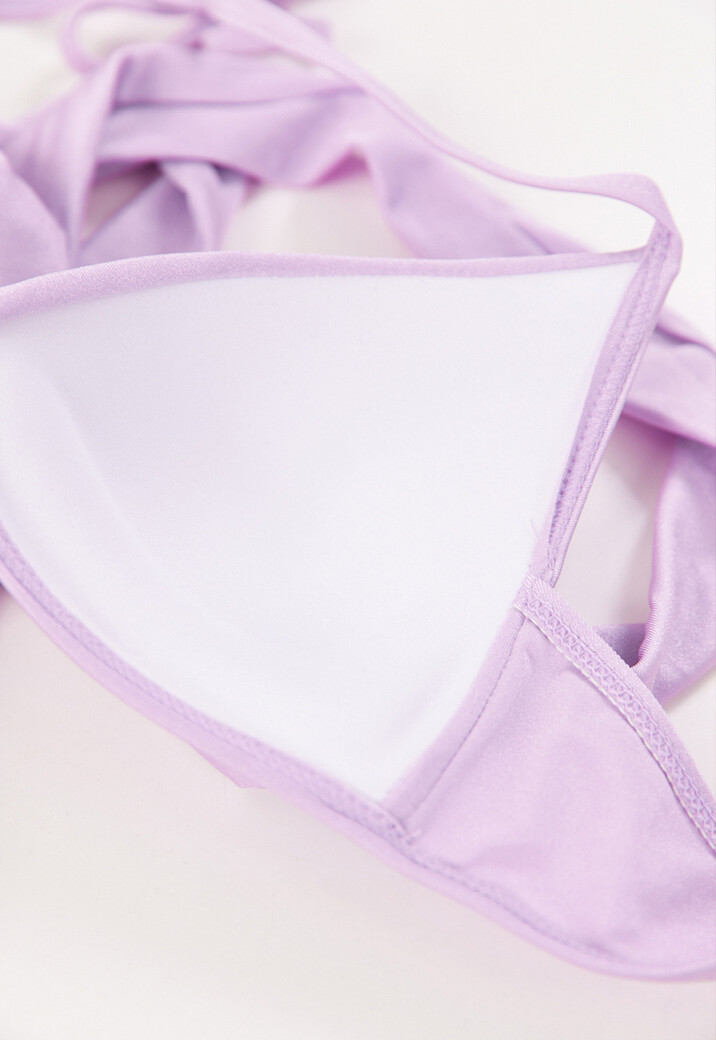 Strappy Push Up Bikini Top in Wijnrood