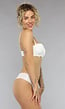 Naadloze Witte Brazilian Slip met Geschulpte Afwerking