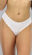 Naadloze Witte Brazilian Slip met Geschulpte Afwerking