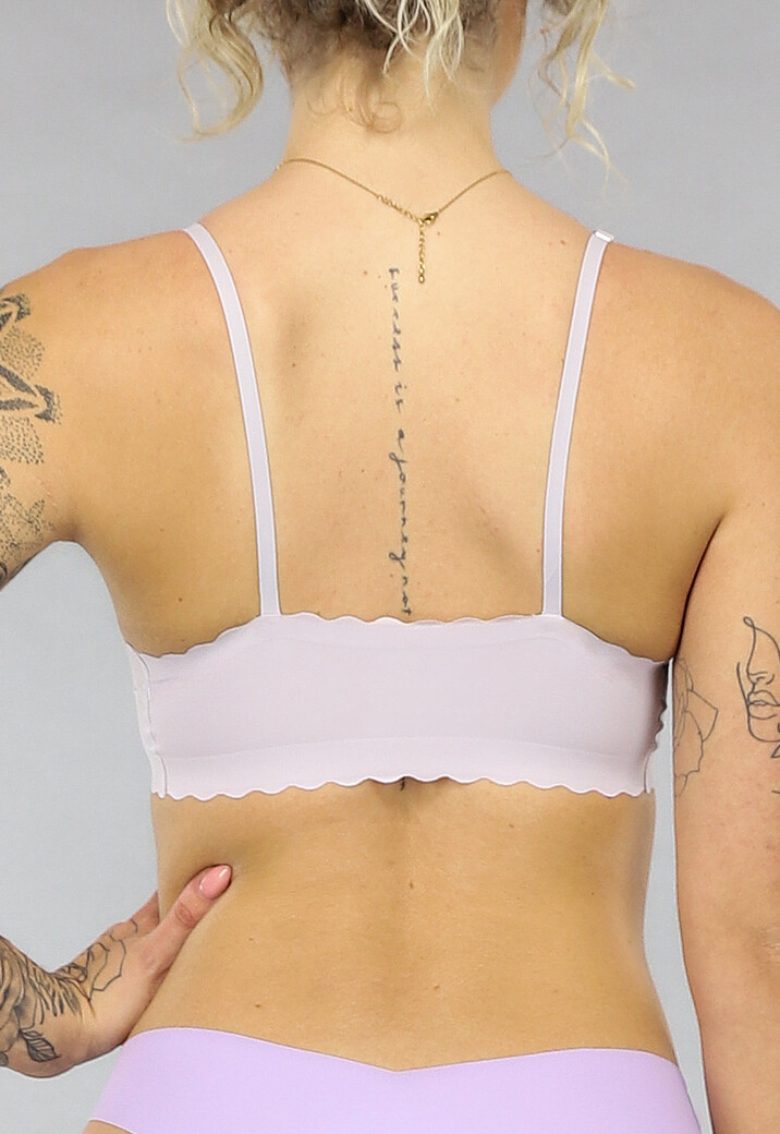 Lila Geschulpte Naadloze BH met Uitneembare Pads