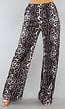 Wide Leg High Waist Panterprint Broek