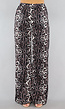Wide Leg High Waist Tall Panterprint Broek