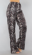 Wide Leg High Waist Panterprint Broek