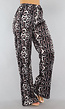 Wide Leg High Waist Tall Panterprint Broek