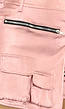 Metallic Roze Overslag Cargo Skort