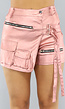 Metallic Roze Overslag Cargo Skort