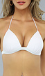 Witte Triangel Bikini Top met Push Up