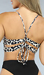 Triangel Panter Bikinitopje met Pads en Veterdetail