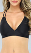 Zwart Gekruist Bikini Topje met Uitneembare Cups