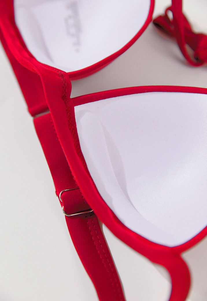 Rode Push-Up Triangel Bikini Top