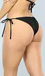 Sexy Zwart Brazilian Bikinibroekje met Scrunch Detail