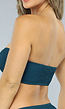 Zeegroene Bandeau Bikini Top met Halter Model