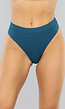 High Waist Petrol Bikinibroekje van Ribstof