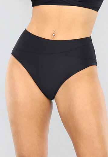 NEW1206 Zwarte High Waist Scrunch Bikinibroekje