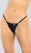 Verstelbaar Zwart Bikinibroekje met Zwarte Pailletten