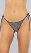 Zilveren Glitter Bikini Broekje met Strikdetail