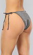 Zilveren Glitter Bikini Broekje met Strikdetail
