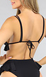 Zwarte Bikinitop met Ruches