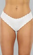 Naadloze Witte Brazilian Slip met Geschulpte Afwerking