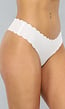 Naadloze Witte Brazilian Slip met Geschulpte Afwerking