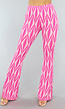 Flair Broek met Fuchsia Print met Elastische Taille