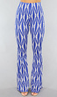 Stretch Flair Legging met Blauwe Print