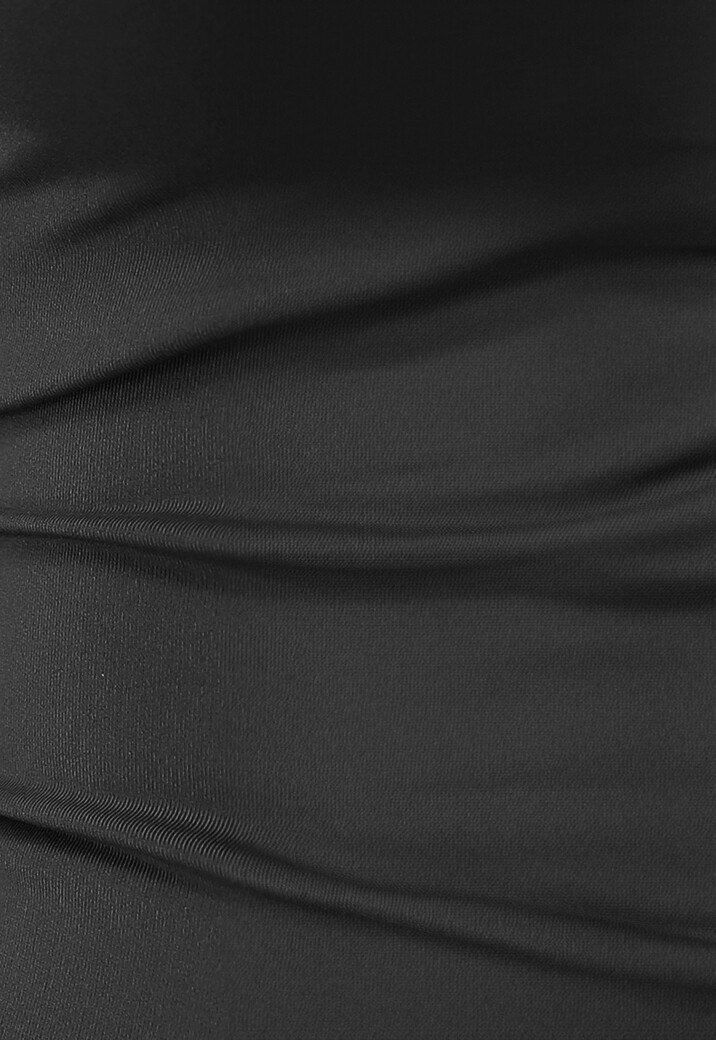 Zwarte Elastische Top met Vierkant Uitgesneden Hals