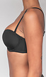Zwarte Strapless Push Up BH met Afneembare Bandjes