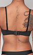 Zwarte Strapless Push Up BH met Afneembare Bandjes