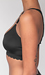 Zwarte Kanten Naadloze Bralette met Uitneembare Pads