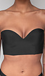 Zwarte Voorgevormde Beugel Push-Up BH met Afneembare Bandjes
