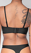 Zwarte Voorgevormde Beugel Push-Up BH met Afneembare Bandjes