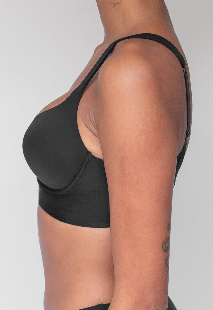 Zwarte Naadloze Softstretch BH Zonder Beugel