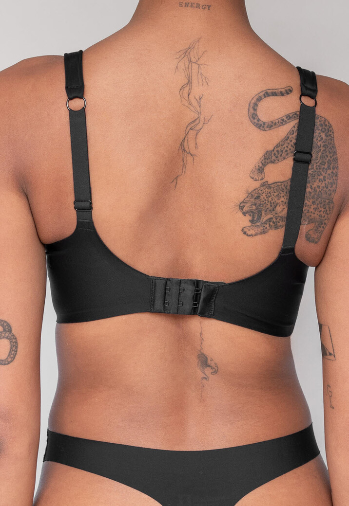 Zwarte Naadloze Softstretch BH Zonder Beugel