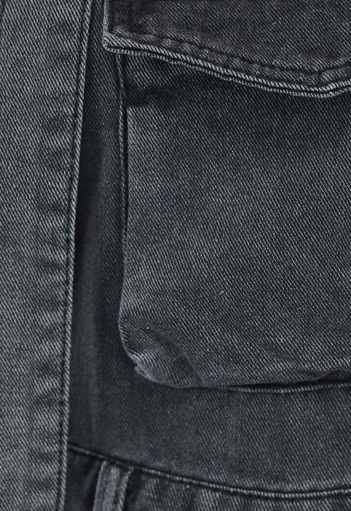 Grijze Wide Leg Cargo Tuinbroek