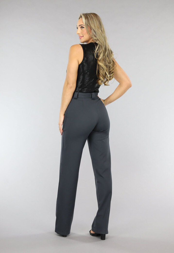 Zwarte Overslag Bodysuit met Shimmer