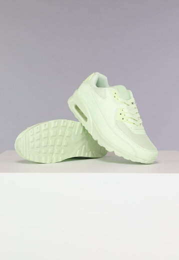 OP=OP.37.S Pastel Groene Sneakers met Lucht Zool