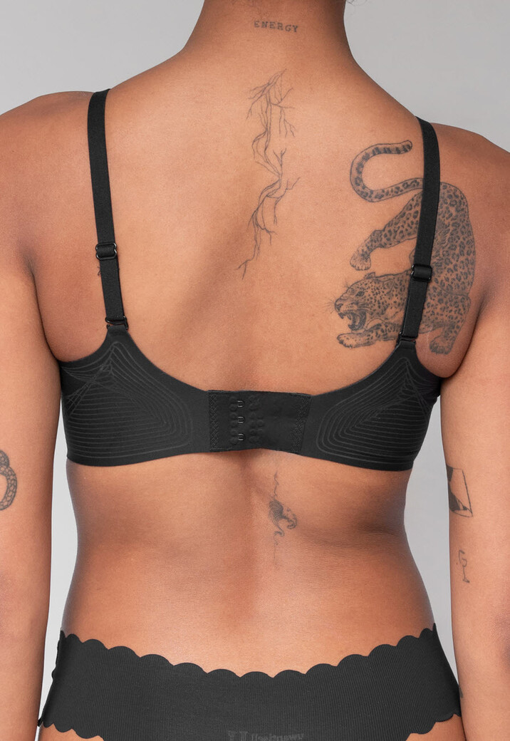 Naadloze Zwarte Softstretch BH Zonder Beugel