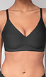Naadloze Zwarte Softstretch BH Zonder Beugel