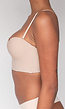 Beige Longline Push-Up Beugel BH met Afneembare Bandjes