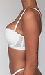 Witte Kanten Push-Up BH met Beugel en Afneembare Bandjes