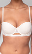 Beige Kanten Push-Up Beugel BH met Afneembare Bandjes