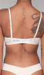 Beige Kanten Push-Up Beugel BH met Afneembare Bandjes