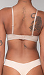 Beige T-Shirt BH met Kruisbare Bandjes