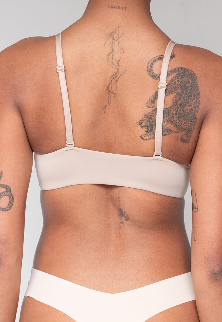 Beige Beugel BH met Afneembare Bandjes