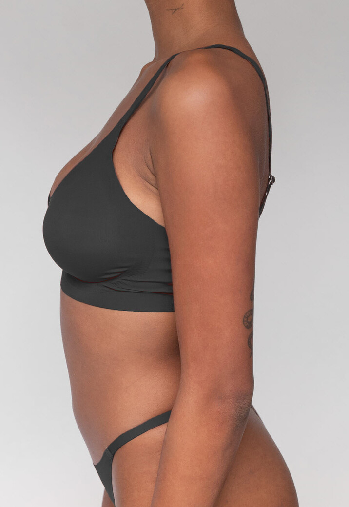 Zwarte Naadloze BH met Uitneembare Pads